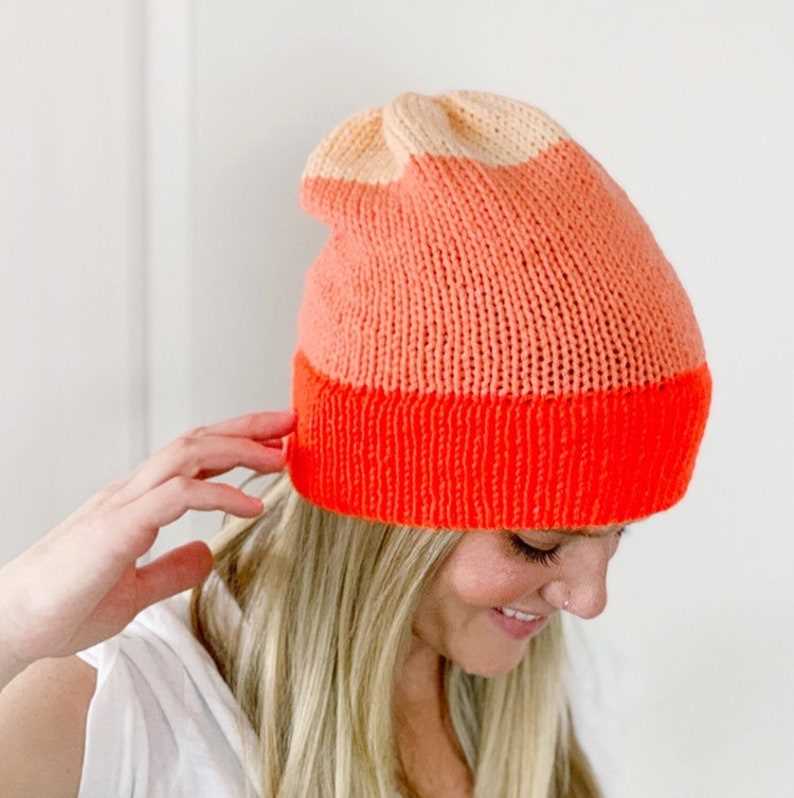 Beginner beanie knitting pattern