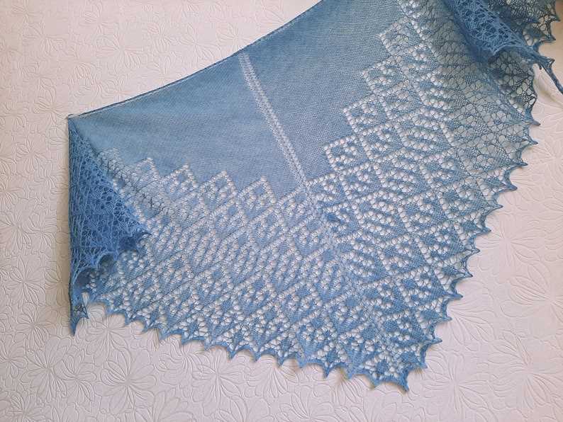 Beginner shawl knitting pattern