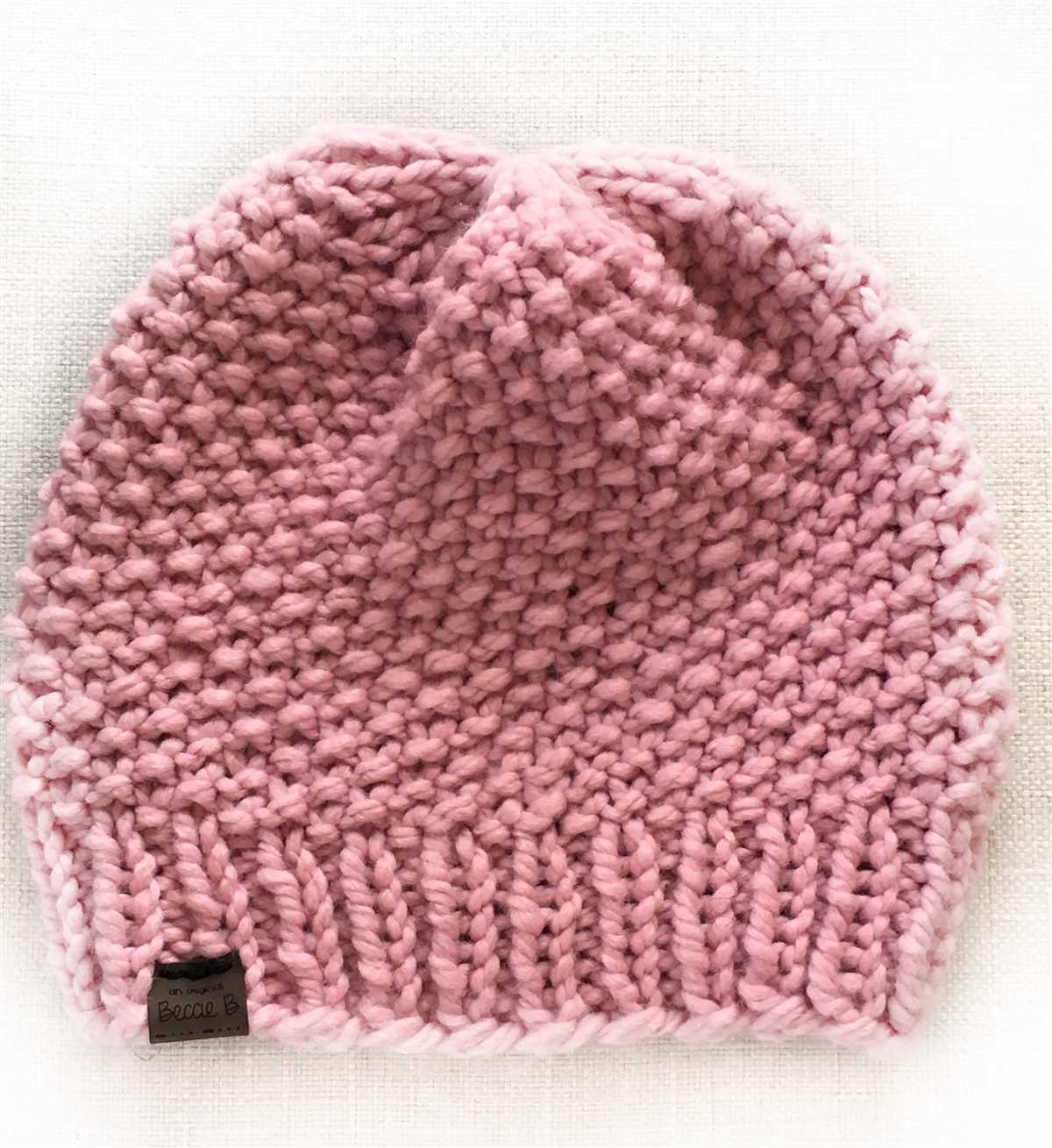 Beginner knit beanie pattern