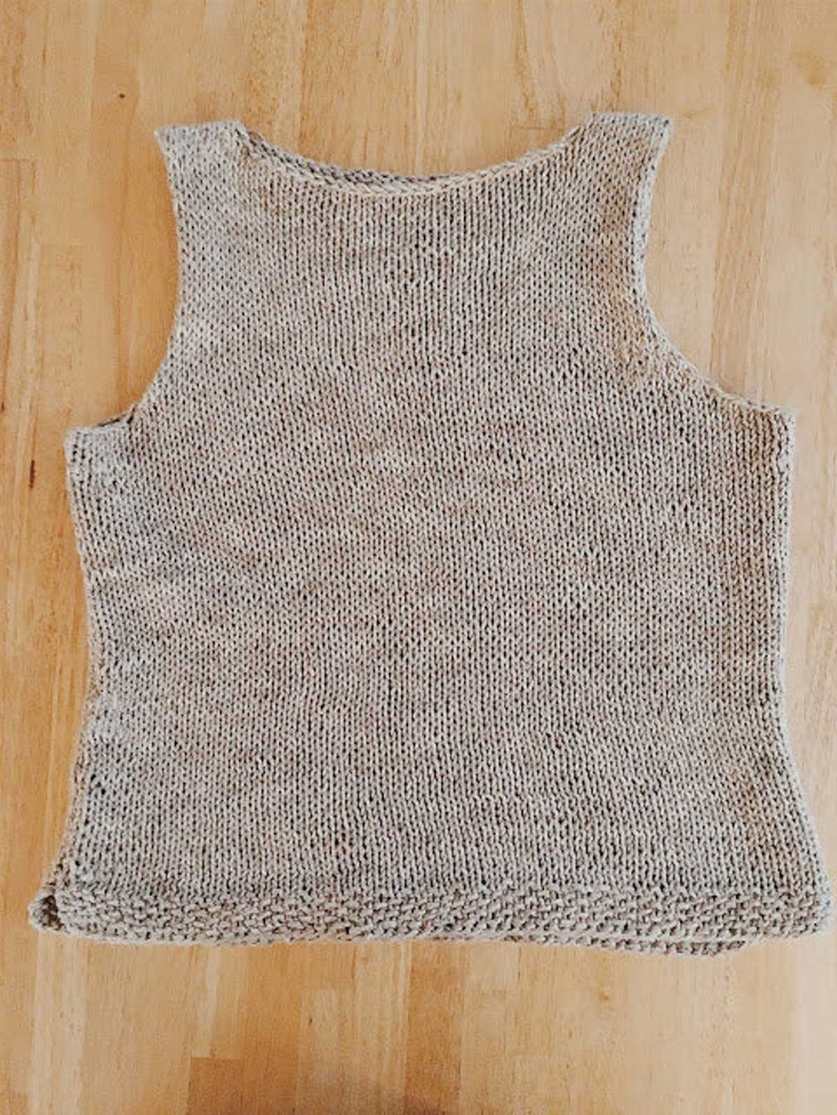 Beginner knit tank top pattern free