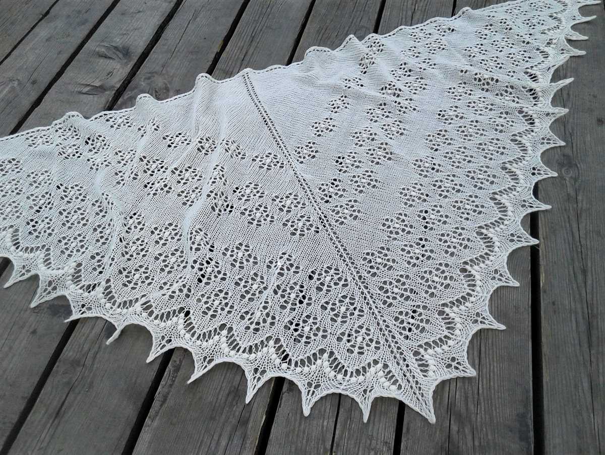 Beginner knit triangle shawl pattern