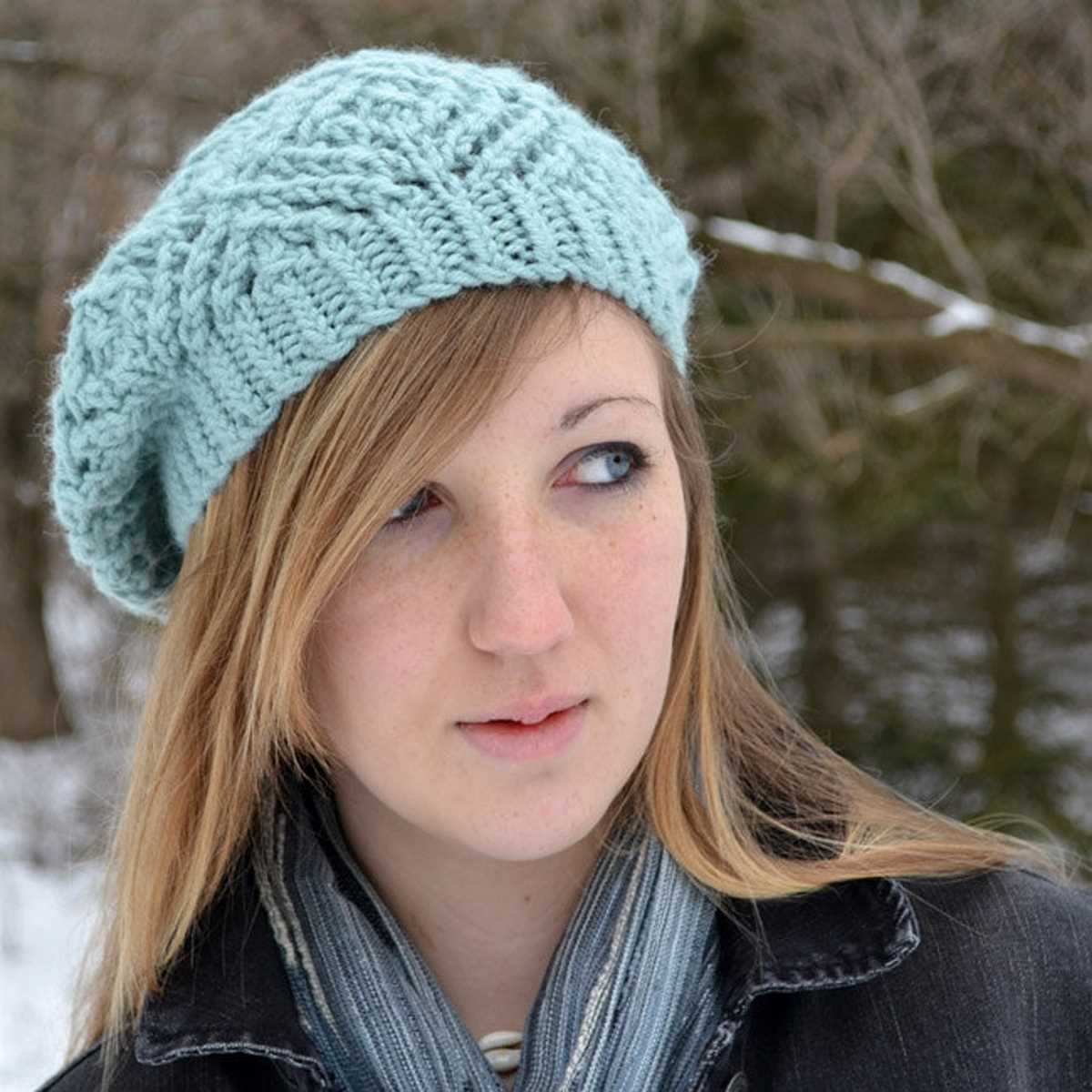 Beret knitted pattern free