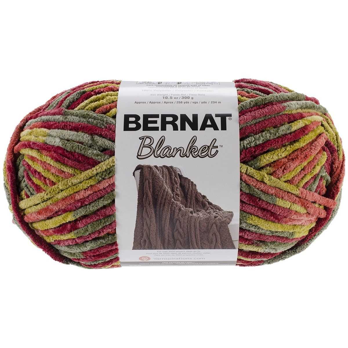 Bernat big blanket yarn knit patterns free