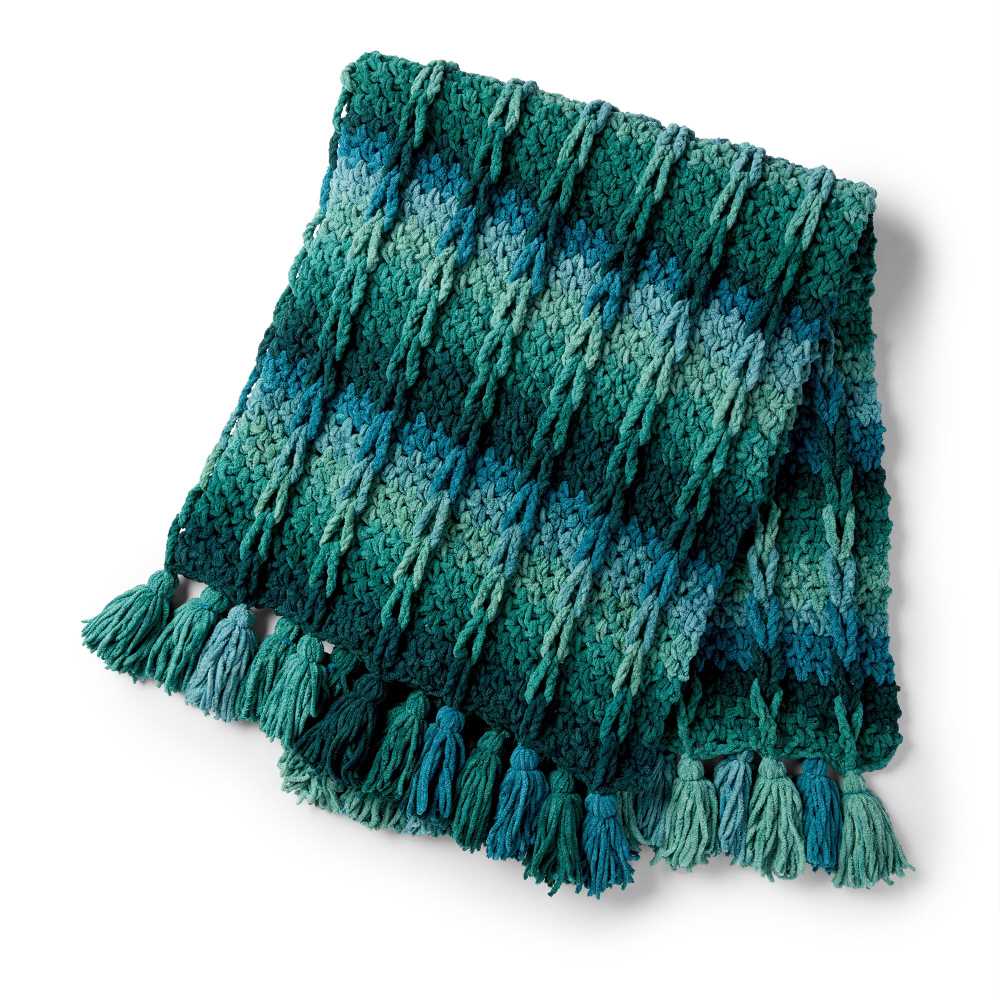 Bernat blanket ombre patterns knit