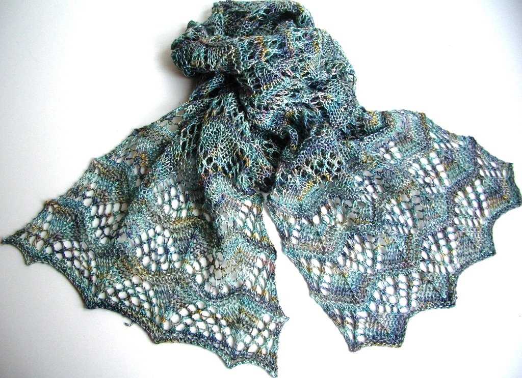 2 row lace scarf knitting pattern