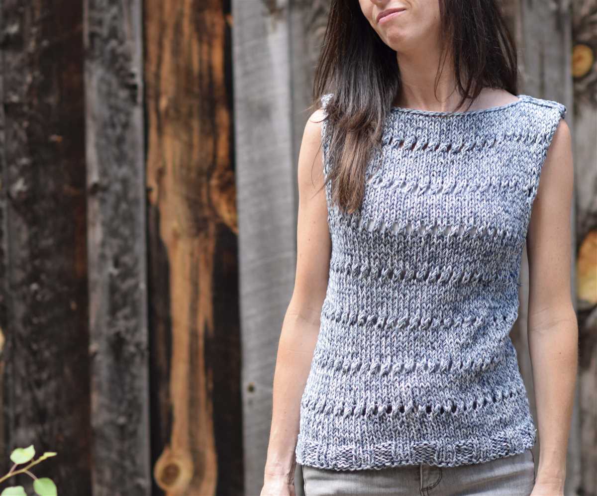 Sleeveless sweater knitting pattern