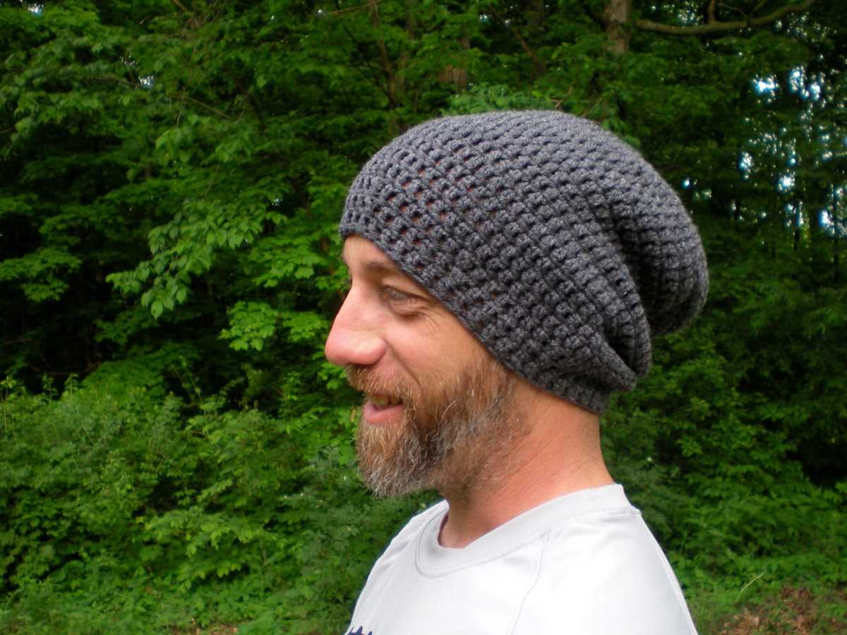 Knit beanie men's pattern