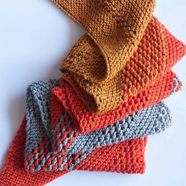 Bias knit scarf pattern