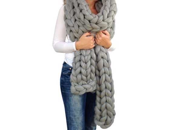 Big chunky scarf knit pattern
