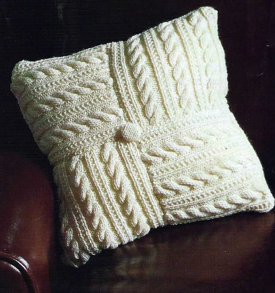 Aran cushion cover knitting patterns