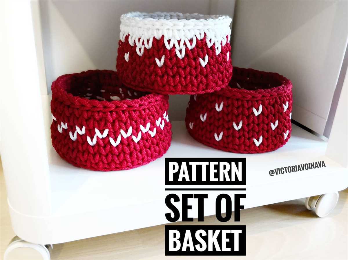 Knitted storage basket pattern