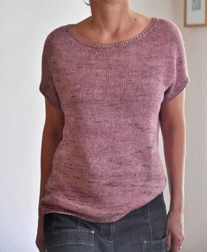 Summer cotton sweater knitting pattern