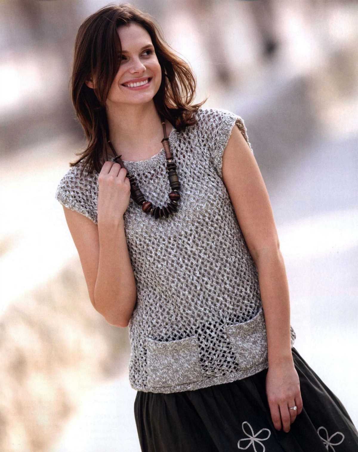 Sleeveless tunic knitting pattern