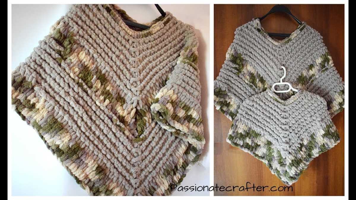 Blanket poncho knitting pattern
