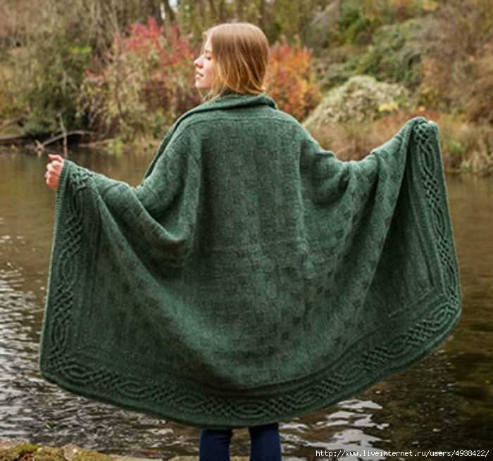 Blanket poncho knitting pattern
