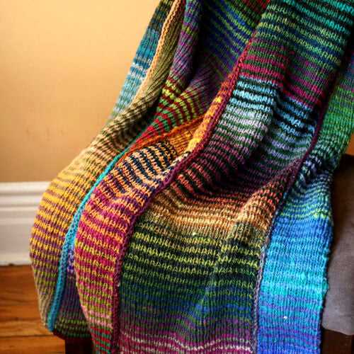 Blanket scarf pattern knit