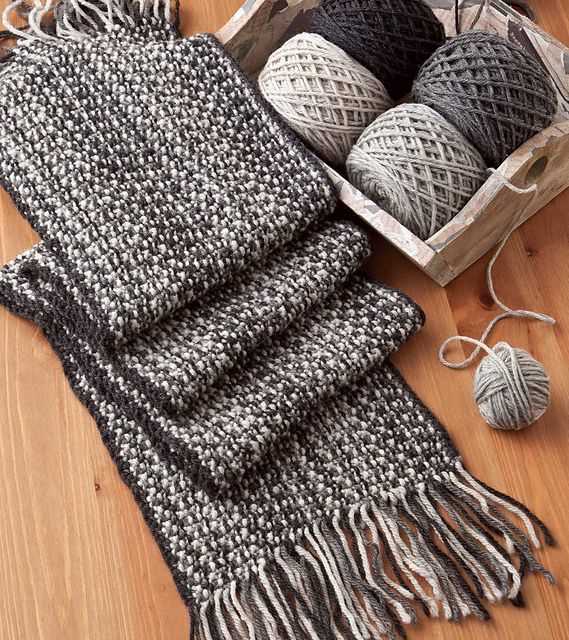 Blanket scarf pattern knit