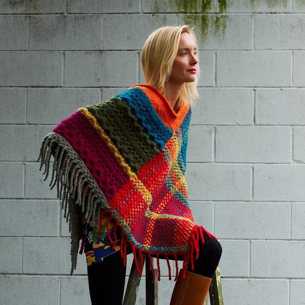 Blanket poncho knitting pattern
