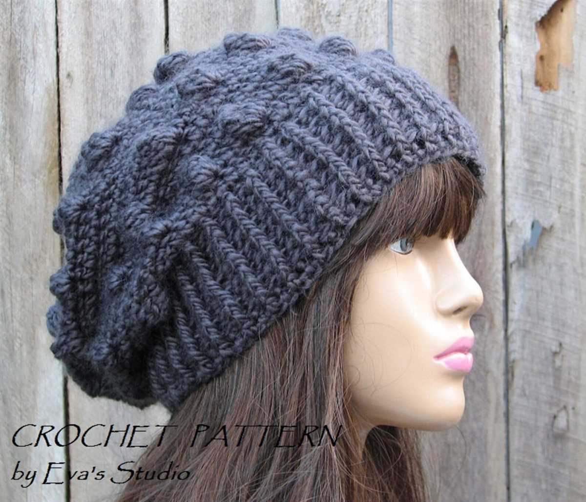 Basic slouchy hat knitting pattern