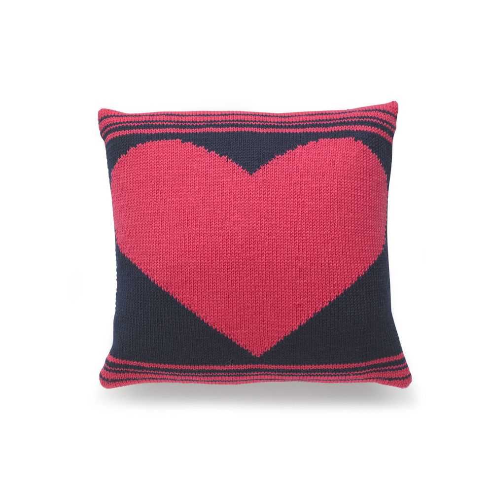 Heart cushion knitting pattern