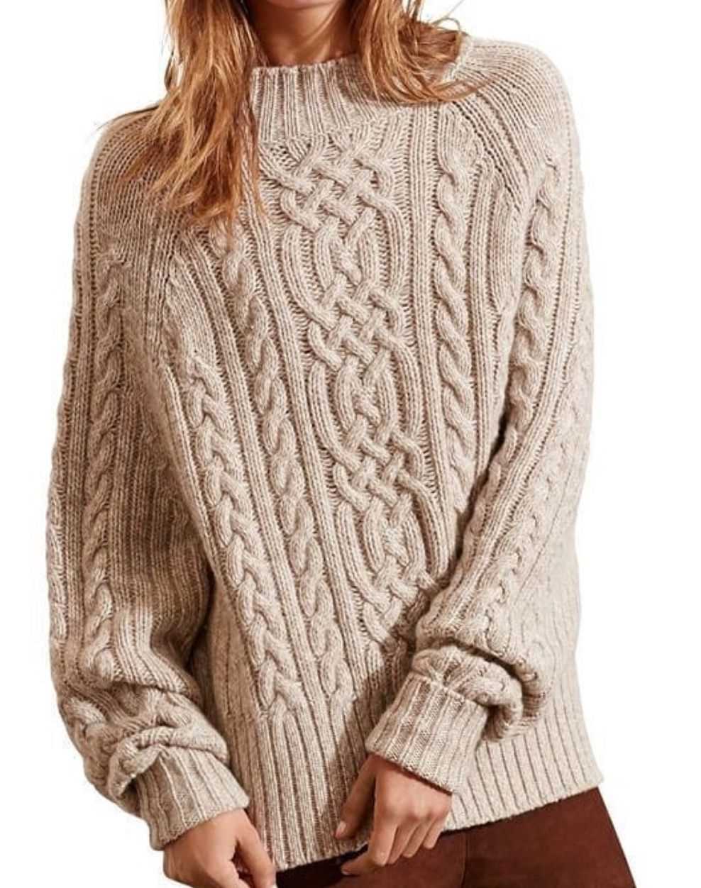 Womens cable knit sweater pattern