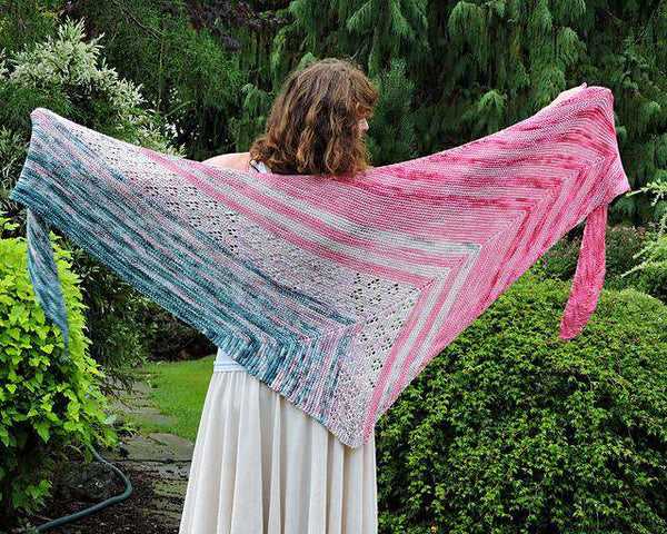 Knitting patterns for shawl in a ball yarn