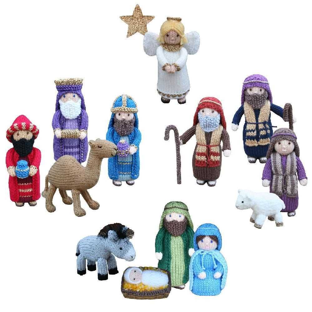 Knitted nativity figures pattern