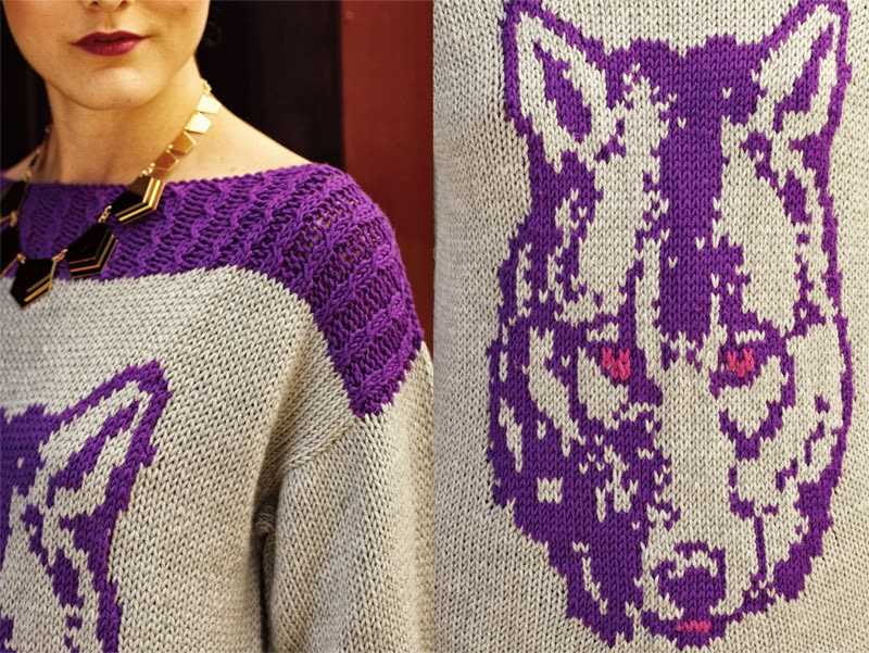 Boat neck knitting pattern