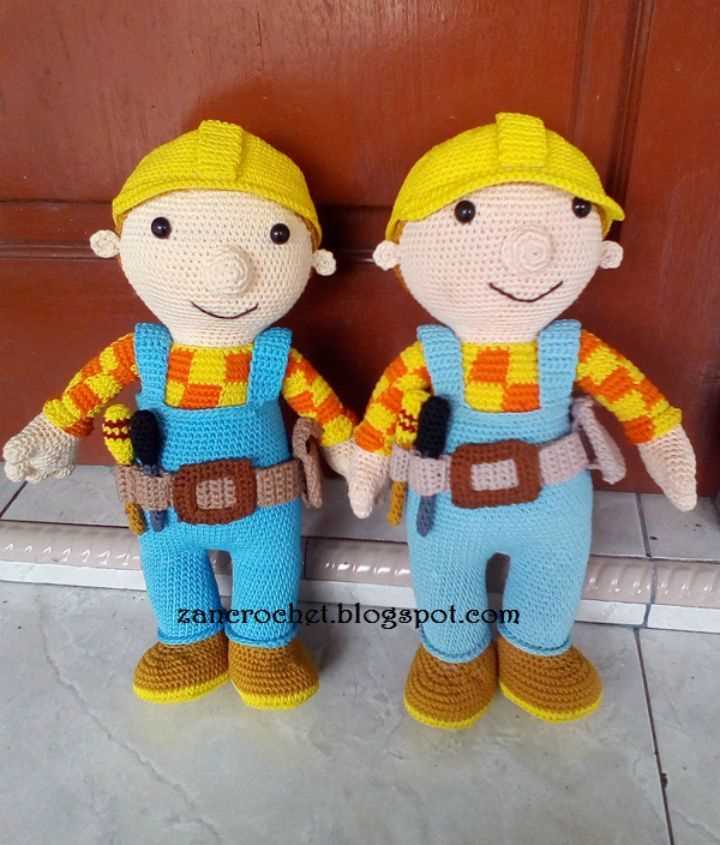 Creating a Knitting Pattern for Bob the Builder Toy Bob the builder knitting pattern