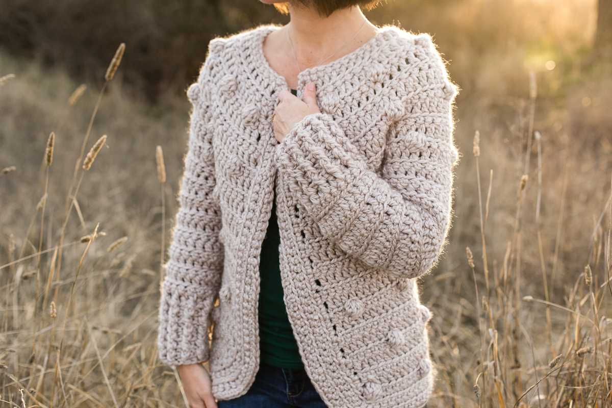 Bobble knit cardigan pattern