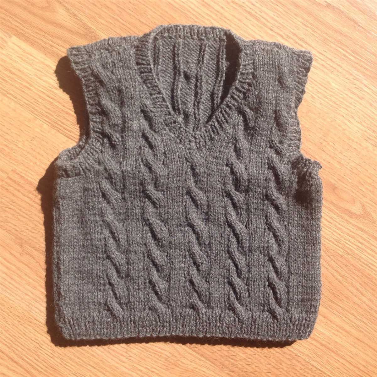 Cable vest knitting pattern