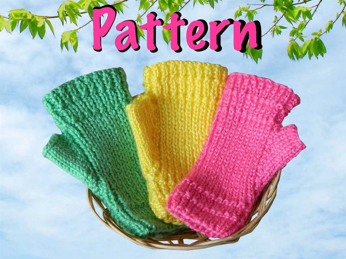 Flip top gloves knitting pattern