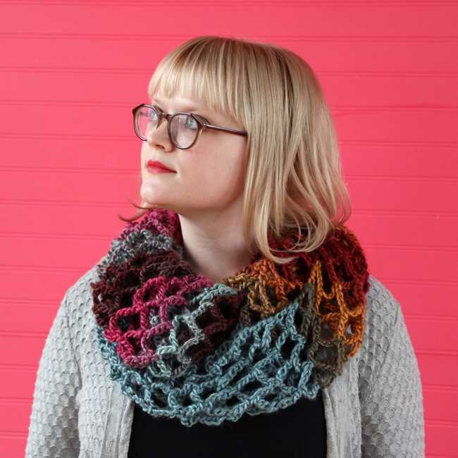 Braided infinity scarf knitting pattern