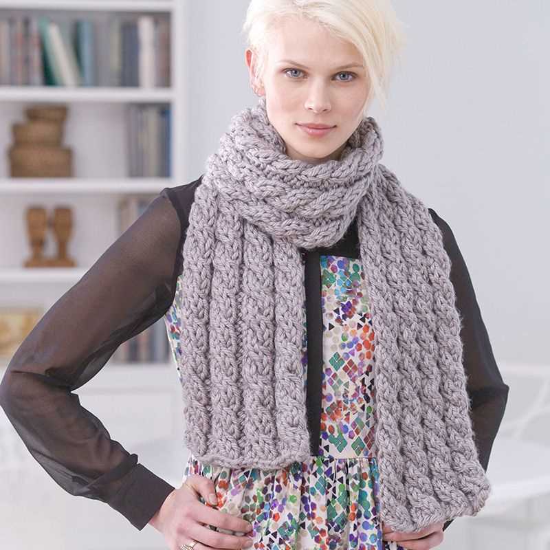 Cable scarf knit pattern