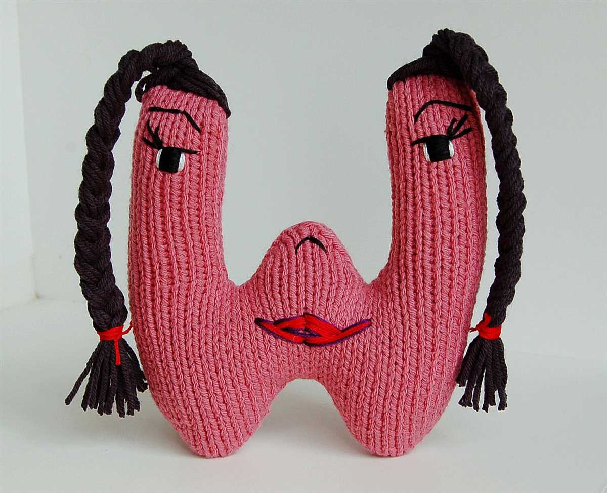 Knitted letter patterns