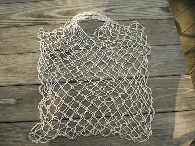 Knitted string shopping bag pattern