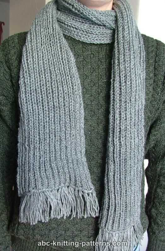 Broken rib scarf knitting pattern