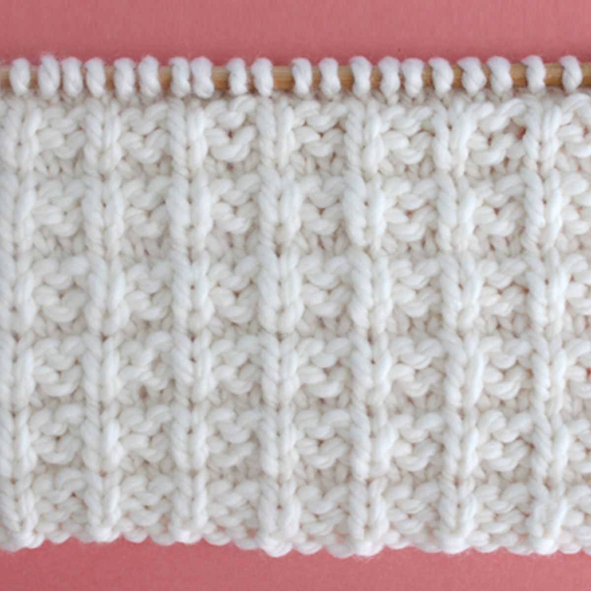 Broken rib stitch knitting pattern