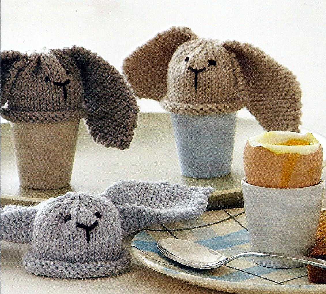 Free bunny egg cosy knitting pattern