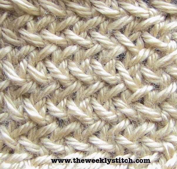 Herringbone stitch knitting pattern
