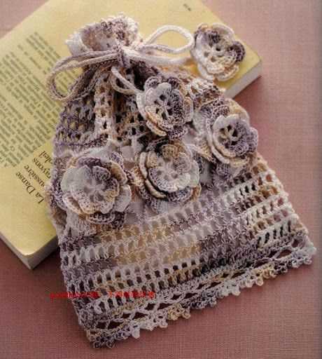 Knitted drawstring pouch pattern