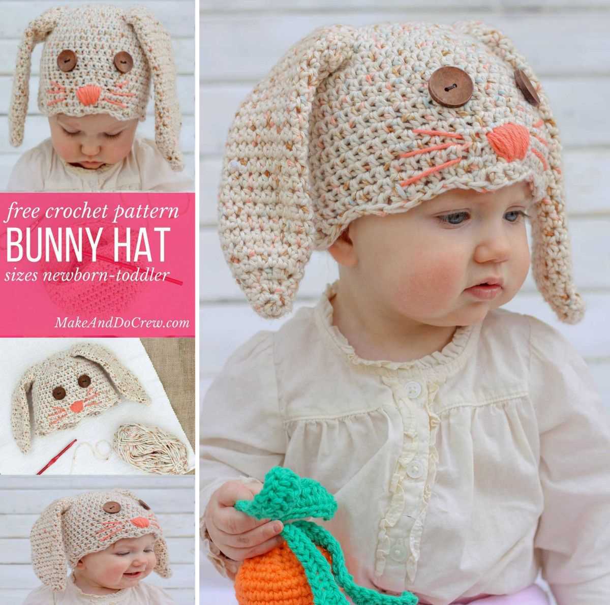 Bunny ears hat knitting pattern free