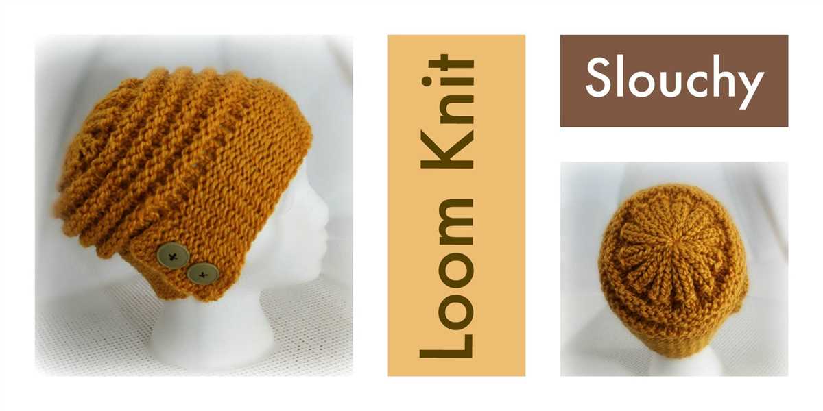 Button tab knit hat pattern