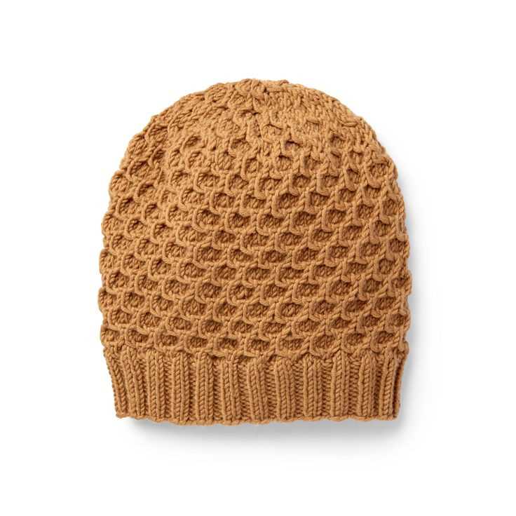 Button tab knit hat pattern
