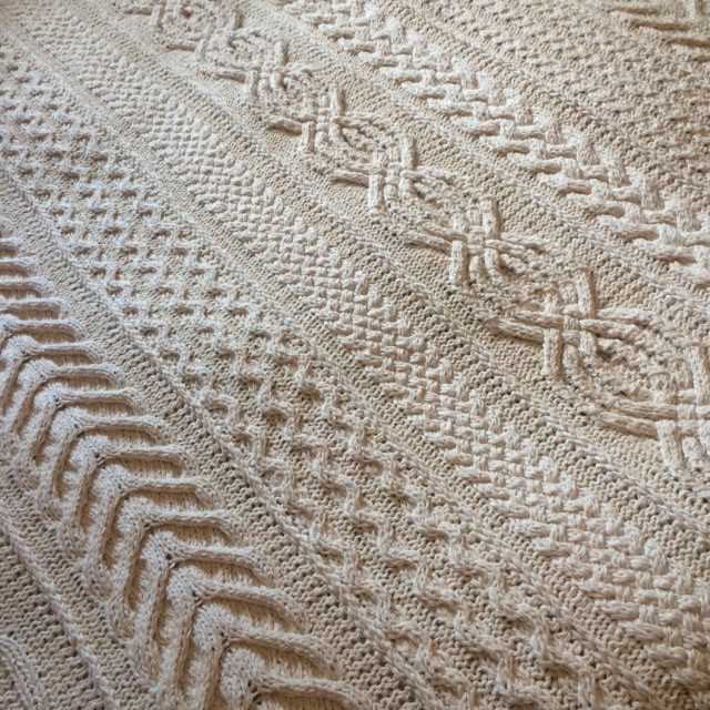 Cable knit afghan pattern
