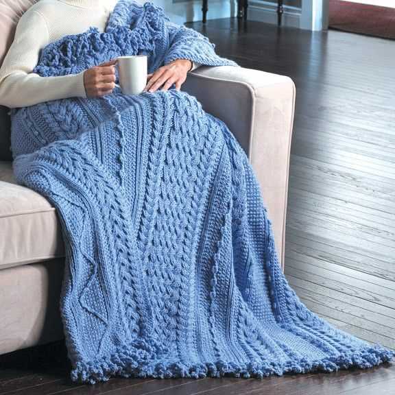 Cable knit afghan pattern
