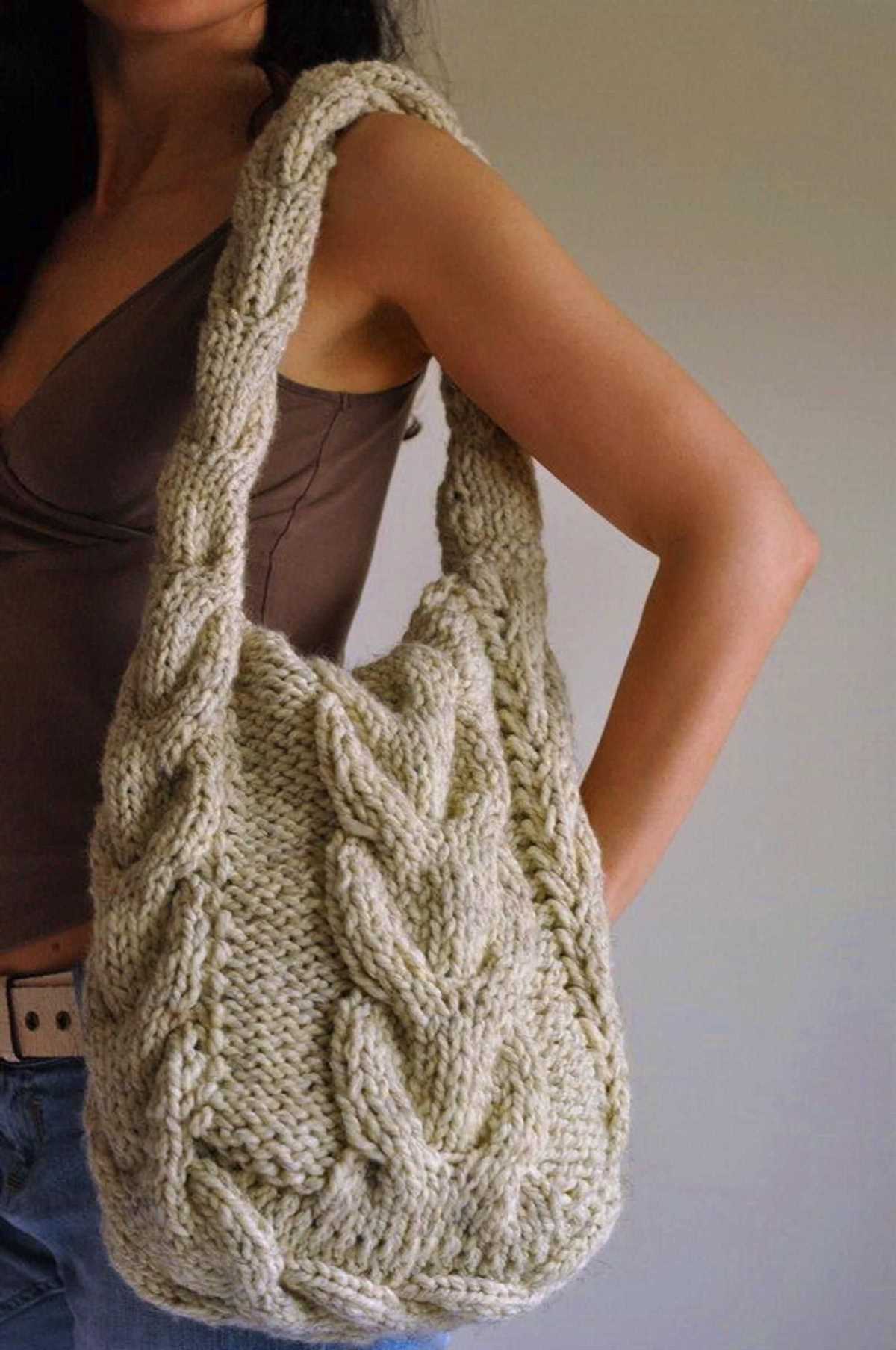 Cable knit bag pattern
