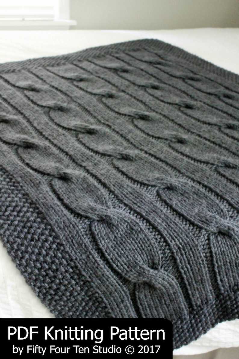 Cable knit blanket crochet pattern