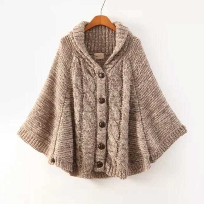 Cable knit cape pattern