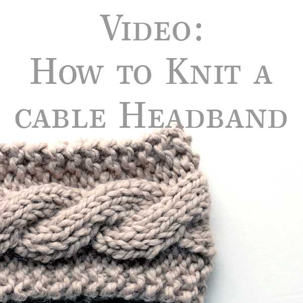 Cable knit ear warmer pattern free